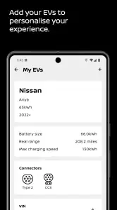 Nissan Charge - EV charging screenshot