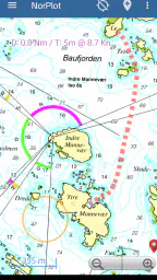NorPlot sjøkart / kartplotter screenshot