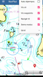 NorPlot sjøkart / kartplotter screenshot