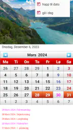 Norsk Kalender 2026 screenshot