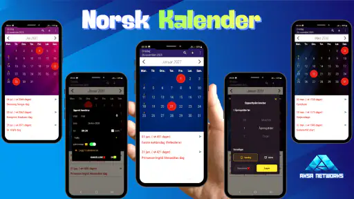 Norsk Kalender 2026 Ukenummer screenshot