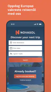 NOVASOL: utleie av feriehus screenshot