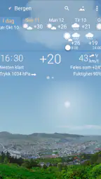 Nøyaktig Vær YoWindow screenshot