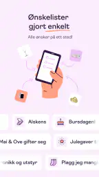 Ønsk - lag og del ønskelister screenshot