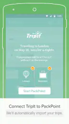 PackPoint travel packing list screenshot