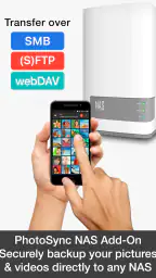 PhotoSync NAS Add-On screenshot