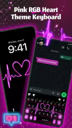 Pink RGB Heart Tastatur screenshot