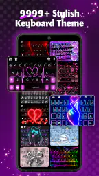 Pink RGB Heart Tastatur screenshot