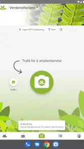 PlantNet plantegjenkjenning screenshot