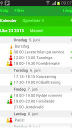 PlenoFamilie: felles kalender screenshot