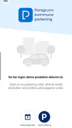Porsgrunn kommune parkering screenshot