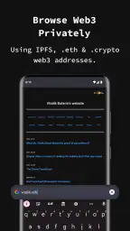 Privat nettleser inkognito app screenshot