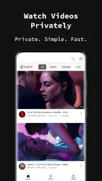 Privat nettleser inkognito app screenshot