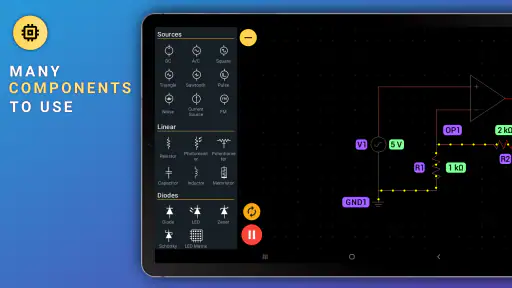 PROTO - circuit simulator screenshot