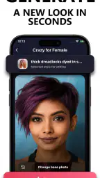 Prøv hårklipp med AI screenshot