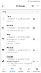 QR-kode skanner screenshot