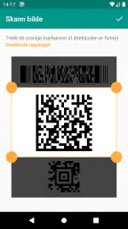 QR- og strekkodeskanner screenshot