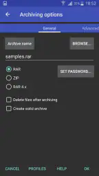RAR screenshot
