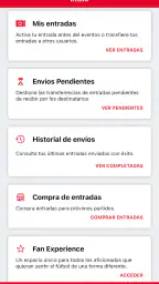 RFEF Tickets screenshot