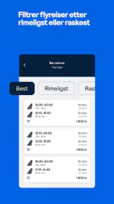 Skyscanner Flyreiser Hotell screenshot