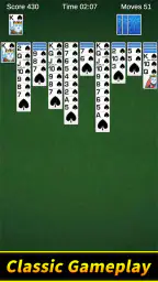 Spider Solitaire-spillet screenshot