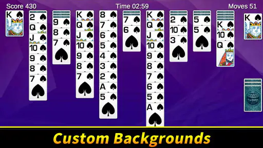 Spider Solitaire-spillet screenshot