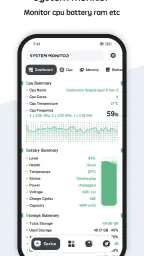 System Monitor Cpu Ram Battery screenshot