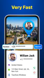 Telefonnummerlokalisator screenshot