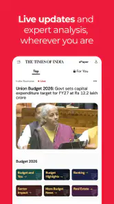 TOI English News, Daily ePaper screenshot