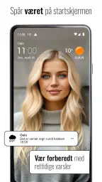 Transparente klokke og vær screenshot
