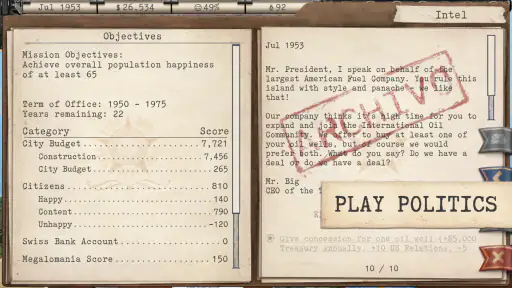 Tropico screenshot