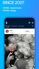 Tumblr Social Media & Art Blog screenshot