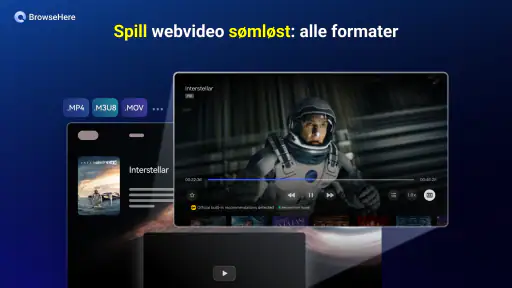 TV-nettleser BrowseHere screenshot