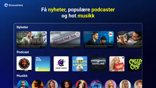 TV-nettleser BrowseHere screenshot