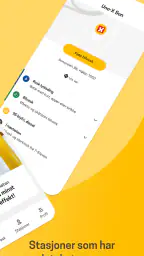 Uno-X bilvask og ladekart screenshot