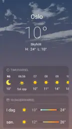 Været screenshot