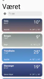 Været screenshot