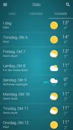 Været Norge screenshot