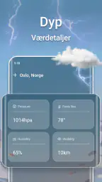Værmelding og direkte radar screenshot