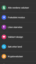 Valutakalkulator valutakurser screenshot