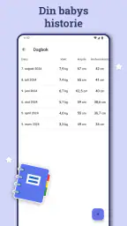 Vekstkurver for babyer screenshot