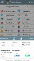 Vetcalculators screenshot