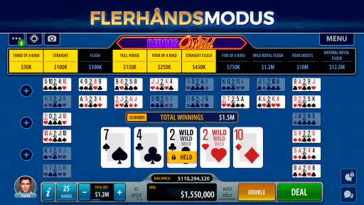 Videopoker fra Pokerist screenshot