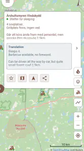 Vindskyddskartan (Shelter Map) screenshot