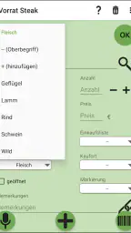Vorrat, Lager, Einkaufslisten screenshot