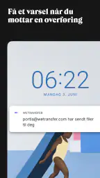 WeTransfer : Overfør filer screenshot