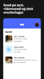 WeTransfer : Overfør filer screenshot