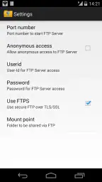 WiFi Pro FTP Server screenshot
