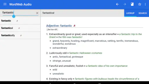 WordWeb Audio Dictionary screenshot