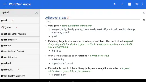 WordWeb Audio Dictionary screenshot